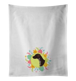 NEW German Shorthaired Pointer Easter Kitchen Towel Set of 2 White Dish Towels Decorative Bathroom Hand towel for Hand, Face, Hair, Yoga, Tea